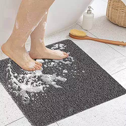 BWBIKE Tappetini da Doccia Antiscivolo in Luffa per Bagno e Superfici Bagnate