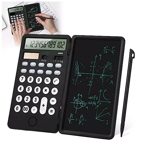 Bestcool Calcolatrice LCD a Doppia Alimentazione con Tavoletta da Scrittura