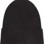 Calvin Klein Berretto in Maglia Embroidery Fine Rib Beanie Caldo