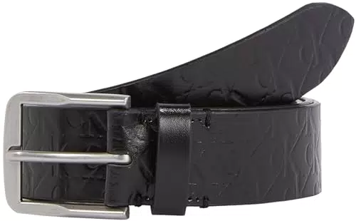 Calvin Klein Jeans Cintura Uomo Classic Flat in Pelle 35mm