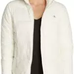 Calvin Klein Jeans Piumino Low Padded Fitted Jacket con Colletto alla Coreana