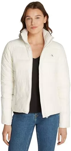 Calvin Klein Jeans Piumino Low Padded Fitted Jacket con Colletto alla Coreana
