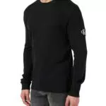 Calvin Klein Jeans Maglietta Maniche Lunghe Uomo Badge Waffle LS Tee Basic