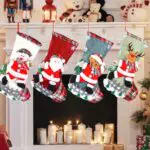 Calze di Natale da Appendere - Decorazioni Natalizie per Caminetti e Alberi