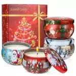 Candele Profumate Natalizie - Set Regalo in Cera di Soia Naturale per Feste