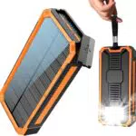 Power Bank Solare 20000mAh PD20W Ricarica Rapida USB C per Smartphone e Tablet