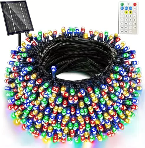 Luci solari per esterni 400 LED, 19 modalità, IP65 impermeabili per giardino