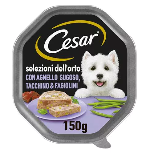 Cesar Cibo Umido per Cane con Agnello e Tacchino in Gelatina