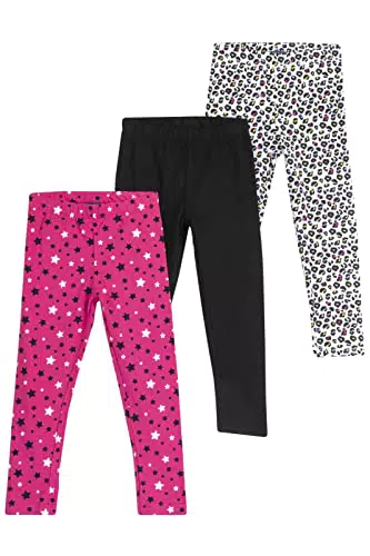 Chicco Set di Leggings in cotone, Blu, 4 anni (pacco da 3)