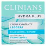Clinians Hydra Plus Crema Viso Idratante Leggera - Dermatologicamente Testata