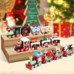 Coikes Trenino di Natale in Legno Decorativo per Festività Natalizie