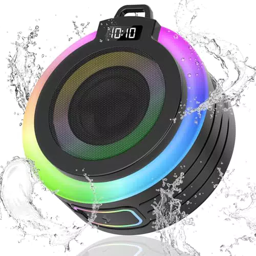 Conyat Altoparlante Bluetooth Impermeabile da Doccia con Ventosa e Microfono