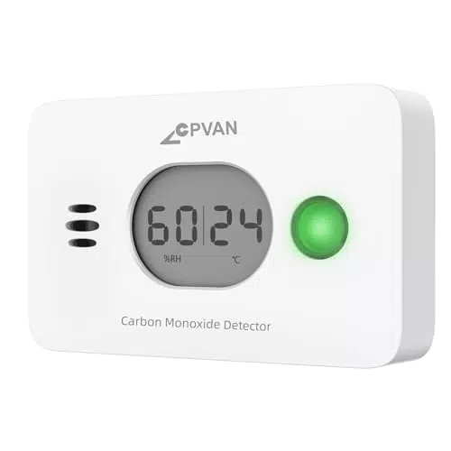 CPVAN Rilevatore Monossido di Carbonio 3 in 1 con Sensore e Batteria Sostituibile