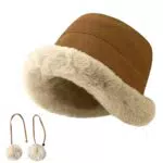 Crazy Bean Cappello Invernale Donna Elegante con Pon Pon Rimovibile