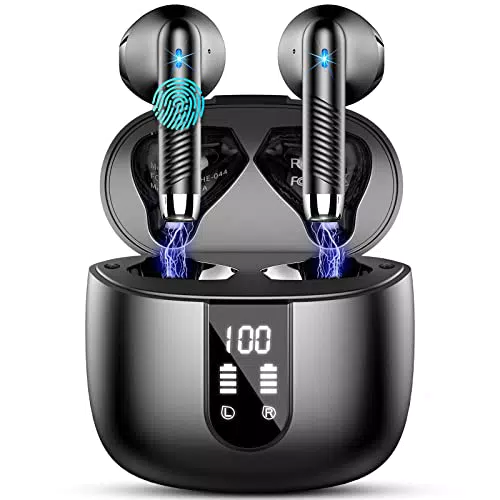 Cuffie Bluetooth 5.4 Wireless In Ear con Cancellazione Rumore e Display LED