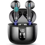 Cuffie Bluetooth 5.4 con Cancellazione Rumore e Display LED, Impermeabili IP7