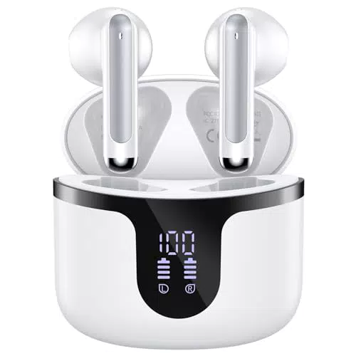 Cuffie Bluetooth 5.3 con Cancellazione Rumore e Display LED - HiFi Stereo Wireless