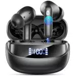 Cuffie Bluetooth 5.4 HiFi con Cancellazione Rumore e Display LED, IP7 Impermeabili