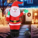 Cupchid Babbo Natale Gonfiabile Telecomandato con Ricarica USB per Decorazioni Natalizie