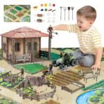 deAO Set Educativo con Fattoria, Mobili e Animali per Bambini