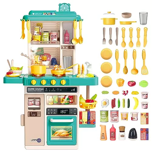 deAO Cucina per Bambini con Suoni e Luci, Set Giocattolo da Gioco