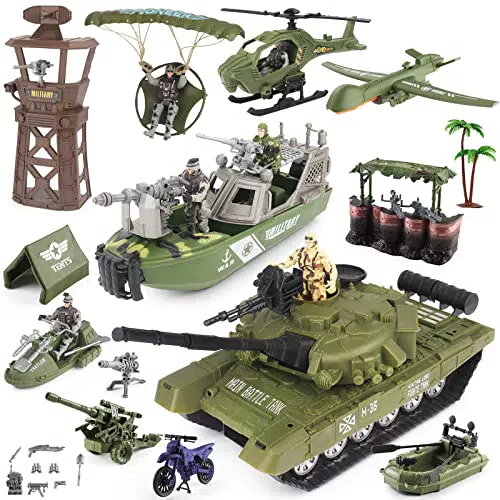 deAO Set da gioco militare con soldati, veicoli e accessori per bambini