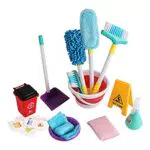 deAO Set di pulizia per la casa: scopa, secchio, sapone e accessori essenziali