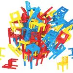 deAO Torre di Sedie Impilabili - Gioco di Equilibrio e Abilità per Bambini