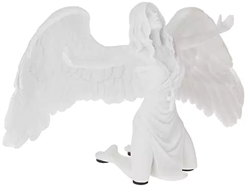 Design Toscano Statua di Angelo in Marmo Sintetico per la Preghiera della Pace