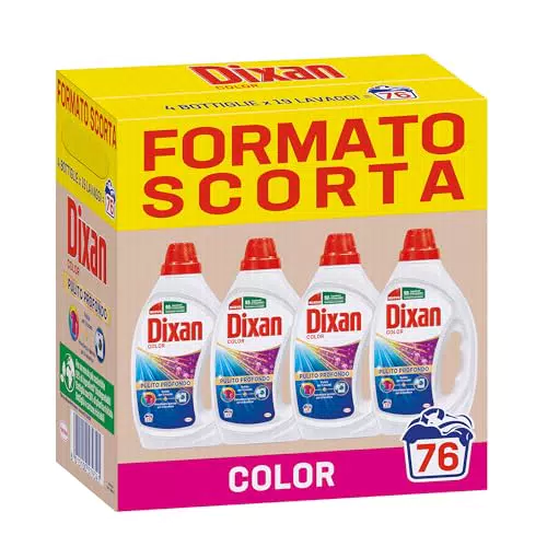Dixan Detersivo Liquido per Lavatrice - Pulizia Profonda e Freschezza Igienica