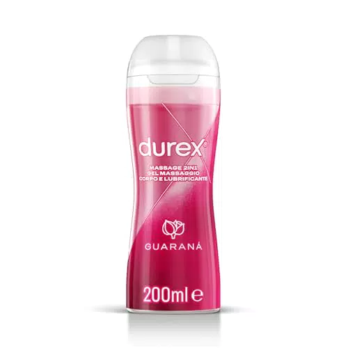 Durex Massage Guaranà - Lubrificante Intimo a Base d'Acqua per Massaggi