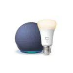 Echo Dot 5ª generazione + Philips Hue Lampadina LED Smart - Kit Casa Intelligente