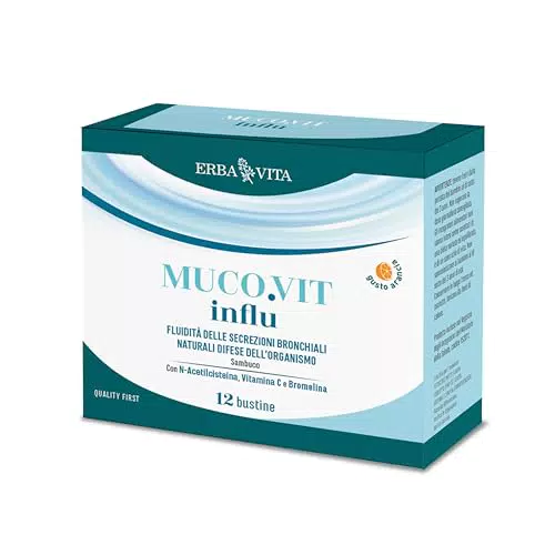 Erba Vita Muco.vit Influ - Integratore alimentare con N-Acetilcisteina e Bromelina