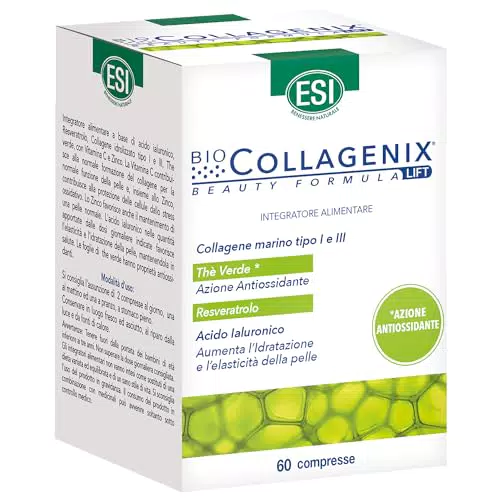 ESI Biocollagenix - Integratore Antiage con Collagene Marino e Acido Ialuronico