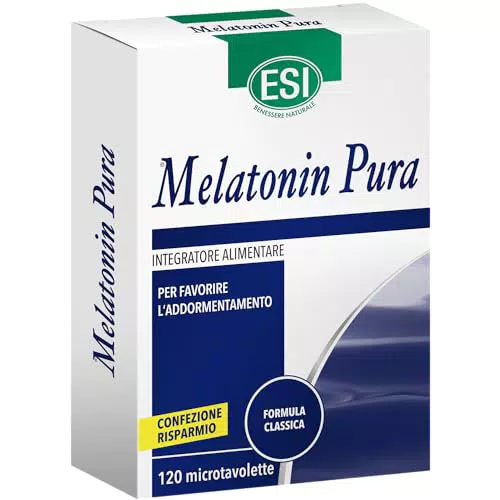 ESI Melatonin Pura - Integratore Vegan per Favorire il Sonno senza Glutine