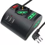 Extrastar Multipresa da Scrivania con 3 Presa USB e Interruttore di Protezione