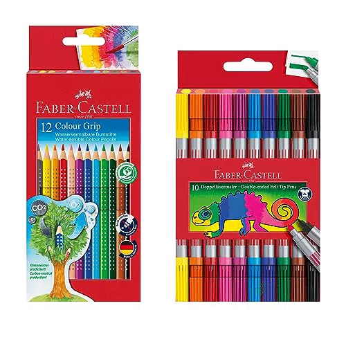 Faber-Castell 205072 - Set di matite e pennarelli per bambini e adulti