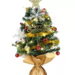 FAOKZE Mini Albero di Natale Artificiale per Decorazioni Natalizie e Capodanno