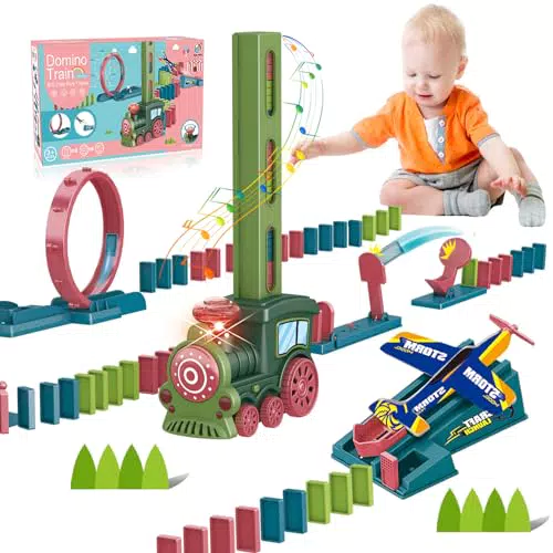 FORMIZON Trenino Elettrico per Bambini con Blocchi e Accessori Gioco