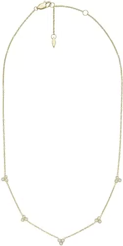 Fossil Collana a Stazioni Sutton Trio Glitz in Acciaio Inossidabile