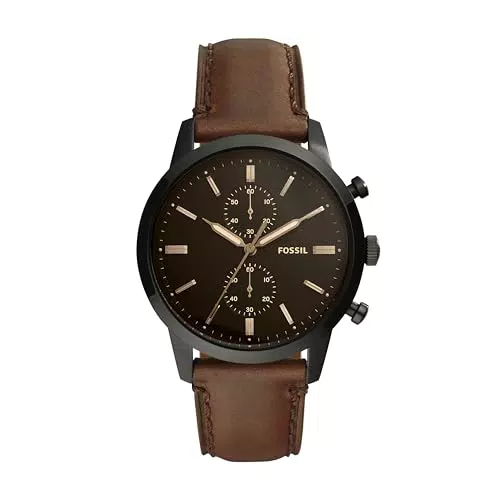 Fossil Orologio Townsman Uomo Cronografo Quarzo Cassa Acciaio Cinturino Pelle
