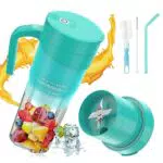Frullatore Portatile USB Ricaricabile con 6 Lame per Frullati e Smoothie