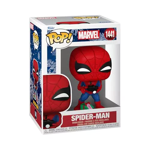 Funko Pop! Spider-Man con Regalo Aperto - Figura da Collezione Marvel