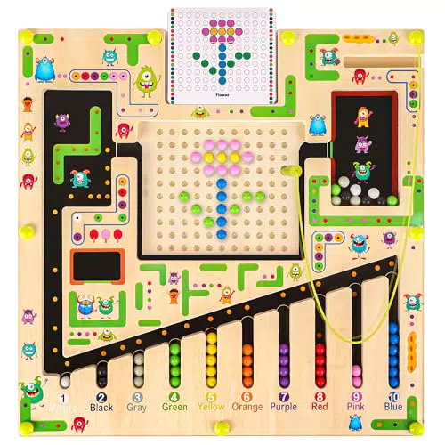 Giochi Montessori Labirinto Magnetico Educativo per Bambini 3-5 Anni