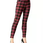 Goldenpoint Leggings Skinny Tartan Donna