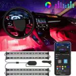 Govee Striscia LED Auto con App e Musica, Kit di Illuminazione Interna DC 12V
