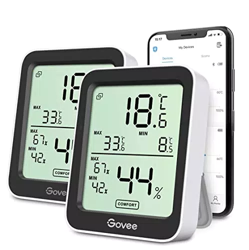 Govee Termometro Igrometro Digitale Bluetooth per Misurazione Umidità e Temperatura