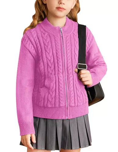 Grace Karin Cardigan a Maniche Lunghe Girocollo con Chiusura Lampo Bolero