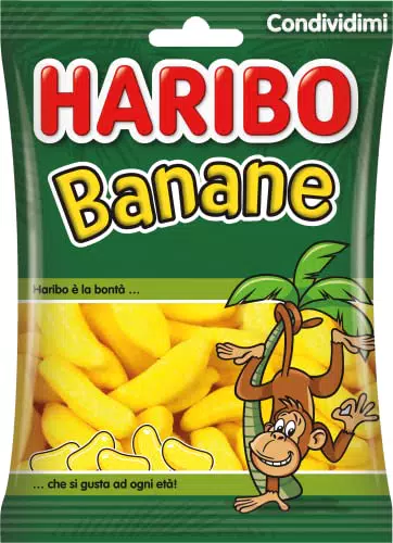 Haribo Banane - Caramelle Gommose al Gusto Frutta per Feste e Momenti di Relax