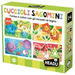 Headu Gioco Educativo Cuccioli Sagomini Forme e Colori per Bambini 2-4 Anni
